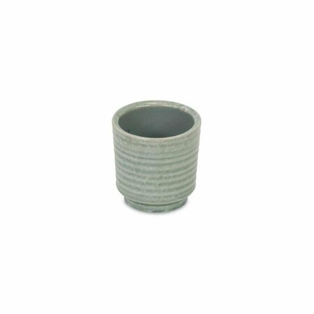 GARDENCONTROL Celadon Rippled Ceramic planter Green GA2845870